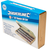 Silverline 30pc TCT Edge Cutting Router Bits 1/2" Shank Rounding Cutter Bit Set